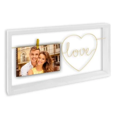 Afbeelding van ZEP Romantische Fotolijst Joanna met de tekst &#039;love&#039; voor foto 10x15 afmeting 42x22 cm LC166
