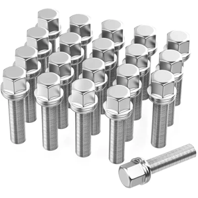 Afbeelding van 20 stuks wielbouten I M14 x 1,5 40 mm kogelkop SW 17 chroom