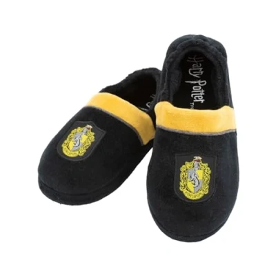 Afbeelding van FUNIDELIA Huffelpuf Pantoffels voor kinderen Harry Potter Maat: 28 30 Zwart / Geel