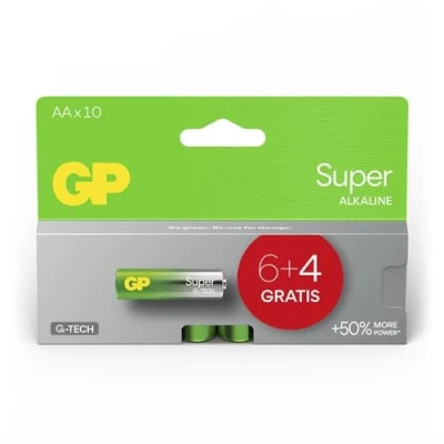 Afbeelding van GP Super Alkaline Batterij AA 10 stuks