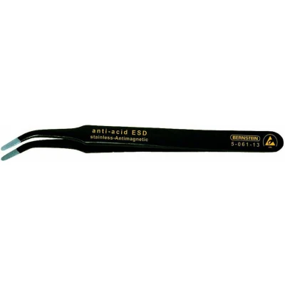 Afbeelding van Bernstein Tools for Electronics 5 061 13 SMD pincet 2ab SA Plat breed, gebogen 115 mm