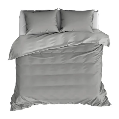 Image de de Witte Lietaer Olivia housse couette Grande taille (240x220 cm + 2 taies d&#039;oreiller) Gris