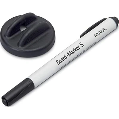 Afbeelding van MAUL bordwisser magnetisch met whitebordmarker S zwart bordenwisser