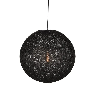 Afbeelding van Hanglamp Twist Zwart Vlas L