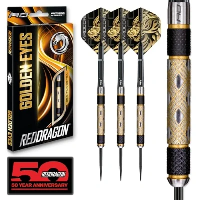 Afbeelding van RED DRAGON Golden Eye: Steeltip Tungsten Dartpijlen Professioneel 22 gram