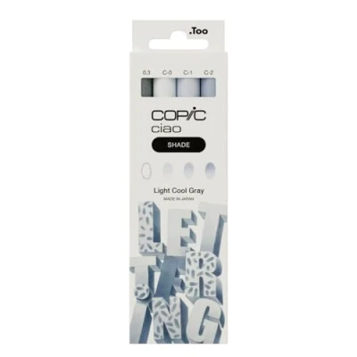 Afbeelding van Copic Ciao Shade Twin 0,3 mm, lichtgrijs, medium punt en penseelpunt, 3 stuks
