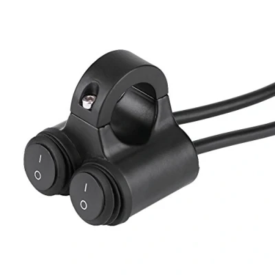 Afbeelding van Elerose voor led licht handlebar schakelaar 22mm motorfiets stuur aluminiumlegering twee in een grote rem mistlamp claxon dubbele controle knop (B)