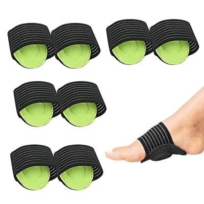 Afbeelding van Ondersteuning van de voetboog, 4 paar extra dikke orthopedische compressie inlegzolen voor plantaire fasciitis
