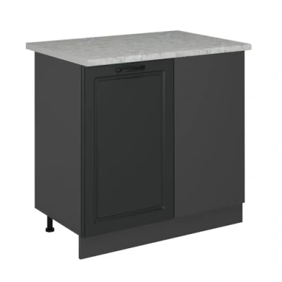 Afbeelding van Vicco Hoekkast R Line, Antraciet landhuis/Antraciet, 86 cm WB Marmer