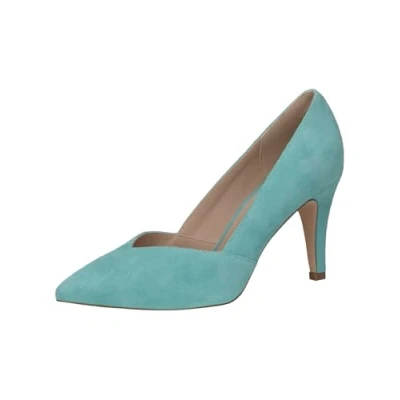 Afbeelding van Caprice Hoge hakken, Dames, Maat: 38.5, Lt blue suede Leer