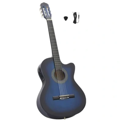 Afbeelding van vidaXL Gitaar cutaway met equalizer 6 snaren western klassiek blauw