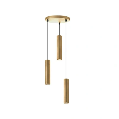 Afbeelding van Ferroli hanglamp 3L metaal antiek goud