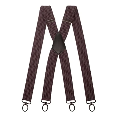 Afbeelding van Olata Brede multifunctionele bretels met karabijnhaak 4 cm, Donkergrijs (Zwarte Clips)