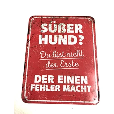 Afbeelding van D&amp;d Home Waakbord Hond Waarschuwingsbord General 1 De 25x20x0,3cm Rood 1st
