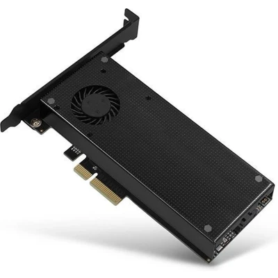 Afbeelding van AXAGON PCEM2 DC PCIe 3.0 x4 Adapter, 1x M.2 NVMe, SATA, bis 22110 aktiv PCI Express adapterkaart voo