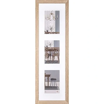 Image de walther design cadre photo chêne clair 3X 10x15 cm galerie avec passe partout, en bois Fiorito EF315VE