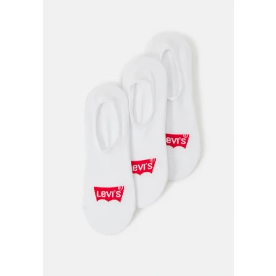 Afbeelding van Levi&#039;s HIGH CUT Batwing LOGO Recycled Cotton 3P PACK Enkelsokken, Heren, Maat: 43 46, White