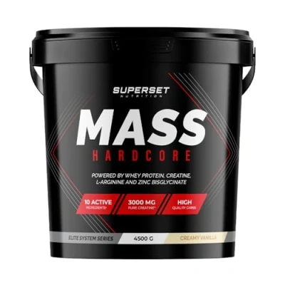 Afbeelding van Superset Nutrition Mass Hardcore (4,5kg) Gainers Gainer enrichi en whey + créatine Vanille Crémeuse