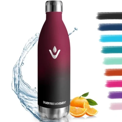 Afbeelding van thermosfles, 18/8 roestvrij staal, 1000 ml, BPA vrij, thermosfles voor school, sport, camping