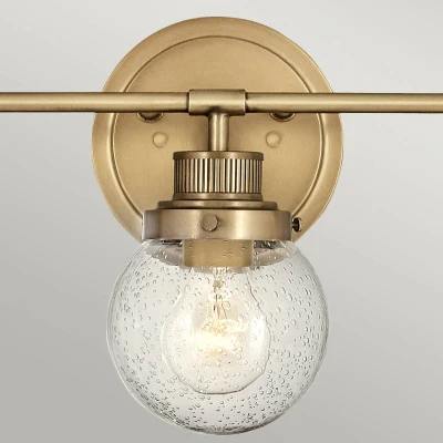 Afbeelding van Hinkley LED Badkamerarmatuur Poppy 3X E27 Max 60W IP44 Heritage Brass
