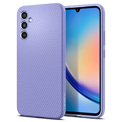 Afbeelding van Spigen Liquid Air Hoesje Geschikt voor Samsung Galaxy A34 Back Cover Flexibel TPU Paars