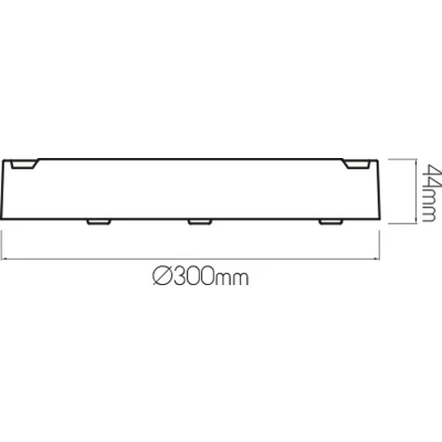 Afbeelding van QIJO plafonnier rond zwart SMD LED 2300Lm 17,5W IP65