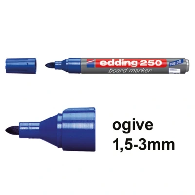 Image de edding 250 marqueur pour tableaux blancs, pointe ogive, bleu