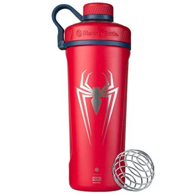 Afbeelding van BlenderBottle Marvel Radian Shaker Thermosfles van roestvrij staal met metalen garde, 769 ml, Spider Man