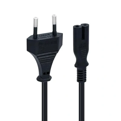 Afbeelding van Mcbazel 1,5 m netsnoer EU Plug C7 tweepolig 2 kabel voor PS5 / PS4 PS3 Xbox Series X/S zwart