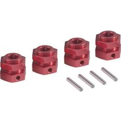 Afbeelding van Reely 1:5 Aluminium velgmeenemers 24 mm 6 kant Rood (metallic) 1 stuk(s)