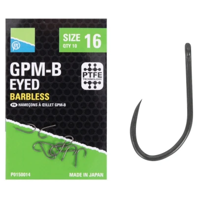 Afbeelding van Preston GPM B Eyed Barbless (10 pcs) Maat : 16