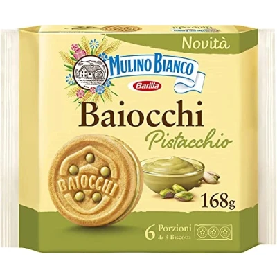 Afbeelding van Mulino Bianco Baiocchi Pistachio Pistazienkse, koekje met pistazië 168 g, g (1 stuks), 6,0 stuks, 168,0