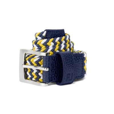 Afbeelding van FootJoy Braided Golfriem Heren Navy/Wit/Taxi
