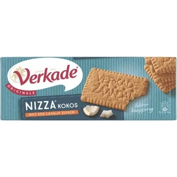 Afbeelding van Verkade Nizza koekjes kokos, pak van 240 gram