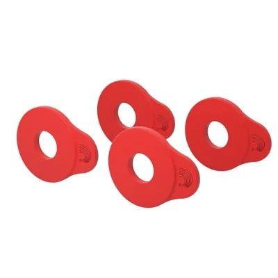 Afbeelding van D&#039;Addario PW FLSB 04RD Flex Lock Strap Block 4 Pack Red
