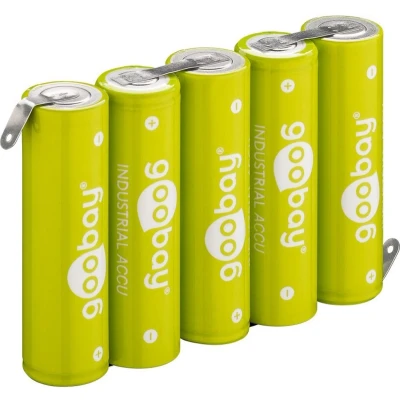 Afbeelding van Goobay 5x AA (Mignon) 2100 mAh soldeertag (Z), nikkel metaalhydride batterij (NiMH), 6 V