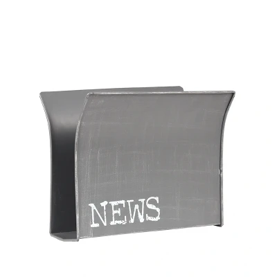 Afbeelding van LABEL51 Wanddecoratie Magazinehouder Antiek grijs Metaal