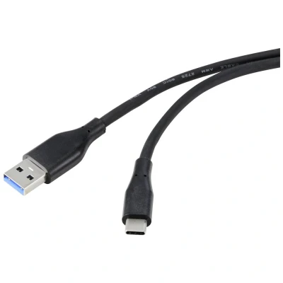 Afbeelding van Renkforce USB kabel 3.2 Gen1 (USB 3.0 / 3.1 Gen1) A stekker, C stekker 0.50 m Zwart PVC mantel, Zeer flexibel RF 4995170