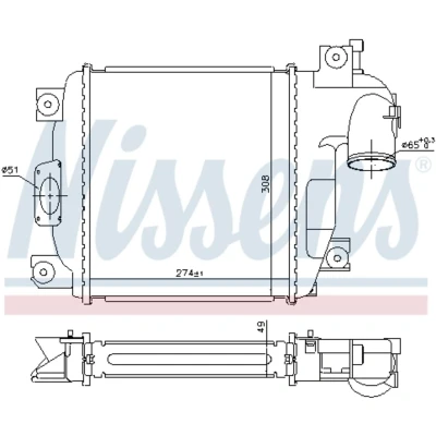Afbeelding van Nissens Interkoeler 961424