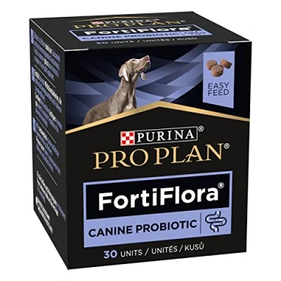 Afbeelding van 60g (2 x 30 stuks) Purina Pro Plan Fortiflora Canine Probiotic Chew Cubes Aanvullend voer voor honden