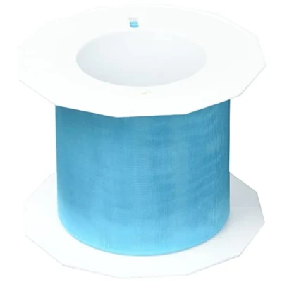 Afbeelding van PRÄSENT Sheer Organza lint turquoise 25 m geschenkverpakking 72 mm breed cadeaulint accessoires voor decoratie en knutselen, decoratief geschenken