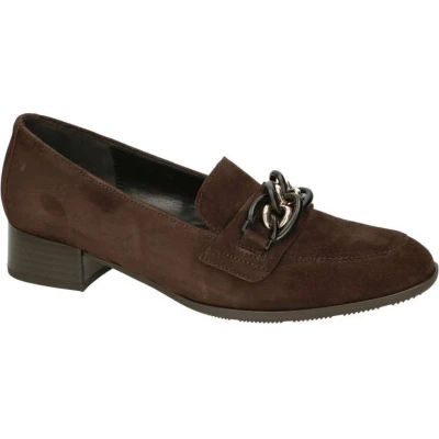 Afbeelding van Gabor Instappers, Dames, Maat: 38, Braun Veloursleer