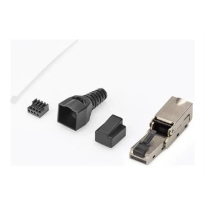 Image de DIGITUS Network connector kit RJ 45 (M) bendable STP 5 9 mm CAT 6a IEEE 802.3an/IEEE 802.3at Ethernet 10 Gigabit