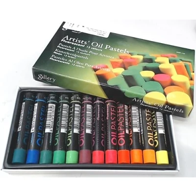 Afbeelding van 12 stuks oliepastelkrijt 1 cm dik, lengte 7 cm, neon kleuren