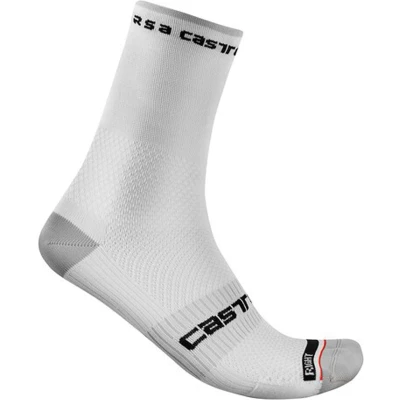 Afbeelding van Fietssokken Castelli Rosso Corsa Pro 15 maat 44/47 Wit