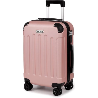 Afbeelding van TAN.TOMI Reiskoffer met 4 Wielen Handbagage 41L Ruimbagage Cijferslot Trolley Koffer Roségoud