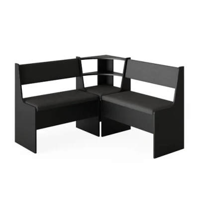 Afbeelding van Vicco Roman Hoekbank voor eetkamer, 120 x cm, zwart
