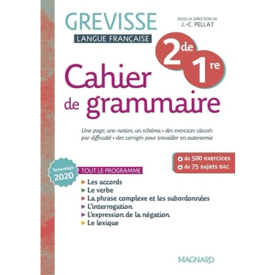 Image de Cahier Grevisse 2de / 1re (2022)