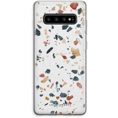 Afbeelding van Case Company® hoesje geschikt voor Samsung Galaxy S10 Plus Terrazzo N4 Soft Cover Telefoonhoesje Bescherming aan alle Kanten en Schermrand