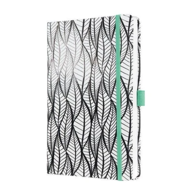 Afbeelding van Sigel Si Jn323 Notitieboek Jolie Beauty A5 Hardcover Gelinieerd &#039;Whitened Leaves&#039;